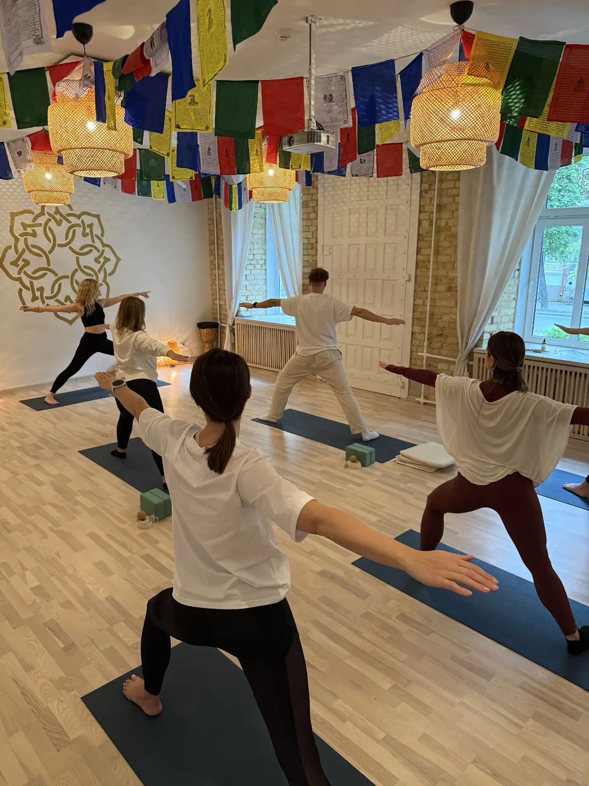 Jogos pamoka su Agne, Kario II poza (Virabhadrasana II)